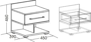 Размеры тумбочек для кухни