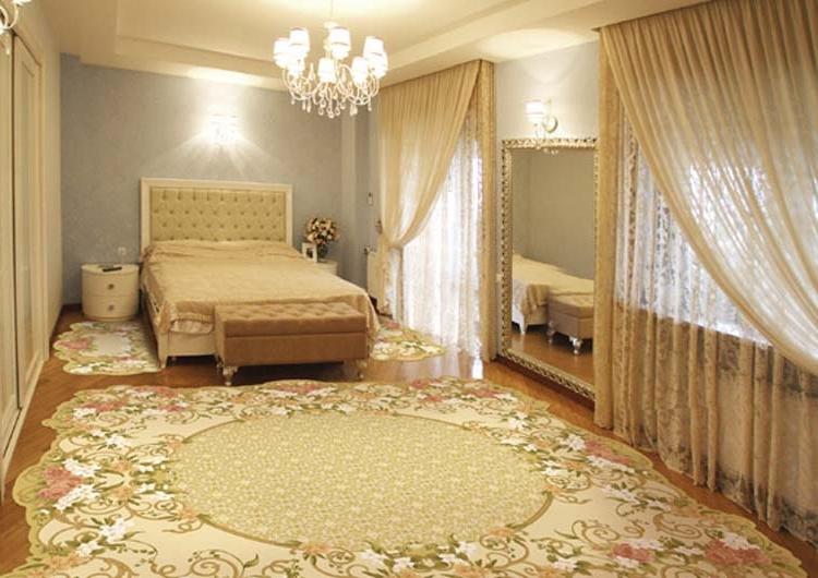 Килим в спальні на підлозі: фото та поради з вибору